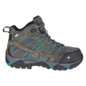 Bottes de Securite Merrell Moab Vertex Mid Waterproof Comp Toe Grise/Vert Foncé Olive Femme | K.J.GHLA